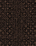 Black Coral Geometric Maze Rug