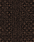 Black Coral Geometric Maze Rug