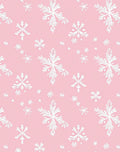 Whimsical White Snowflake Pastel Pink Rug