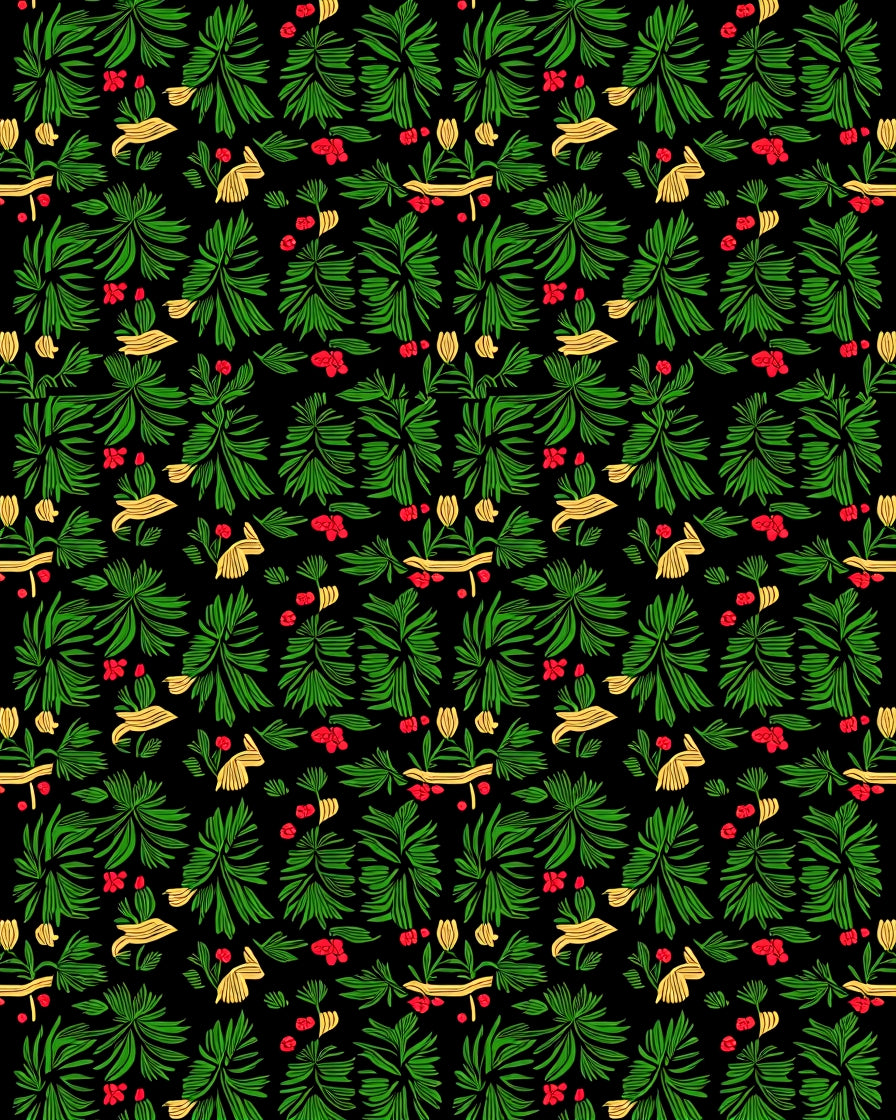 Verdant Forest Berry Blossom Rug