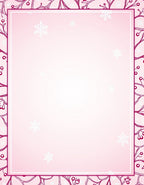 Pink Berry Branch Snowflakes Rug