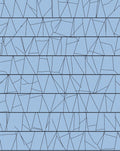 Geometric Cracked Ice Blue Rug