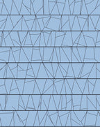 Geometric Cracked Ice Blue Rug