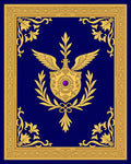Grand Royal Gold Emblem Sapphire Rug