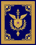 Grand Royal Gold Emblem Sapphire Rug