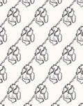 Monochromatic Abstract Floral Chain Rug