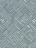 Deep Blue Geometric Maze Rug