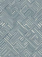 Deep Blue Geometric Maze Rug