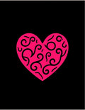 Hot Pink Swirl Heart Romance Rug