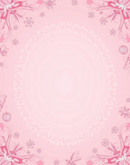 Whimsical Pink Floral Swirls Rug