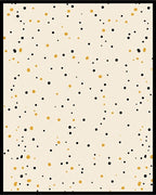 Cream Black Gold Polka Dot Scatter Rug