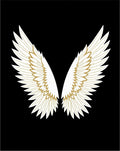 White Gold Feathered Wings Rug