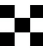 Classic Black White Checkered Square Rug