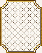 Vintage Cream Geometric Lattice Rug