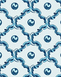 Navy Blue Intertwined Lattice Rug