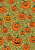 Orange Jack O Lantern Swirls Rug