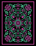 Fuchsia Mint Floral Scroll Radiance Rug