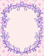 Pastel Heart Vine Garland Rug