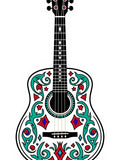 Whimsical Teal Red Diamond Guitar Rug