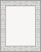 Geometric Grey Vine Border Rug