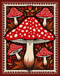 Crimson Fly Agaric Forest Companions Rug