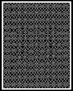 Elegant White Filigree Lattice Rug