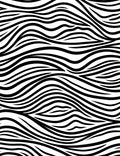 Bold Black White Wavy Stripe Rug