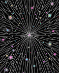 Starry Nightburst Abstract Floral Rug