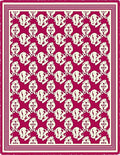 Crimson Cream Ornate Scroll Rug