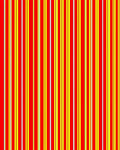 Vibrant Red Yellow Stripe Composition Rug