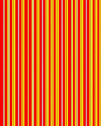 Vibrant Red Yellow Stripe Composition Rug