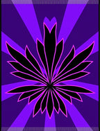Vibrant Purple Sunburst Floral Rug