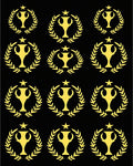 Golden Trophy Laurel Wreath Repeat Rug