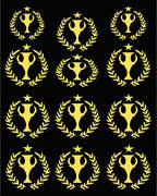 Golden Trophy Laurel Wreath Repeat Rug