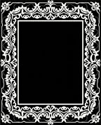 White Intricate Floral Scroll Border Rug