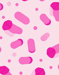 Pink Pill Abstract Scattered Rug