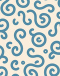 Aqua Swirl Organic Scroll Rug