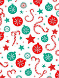 Red Green Christmas Ornament Candy Cane Rug