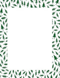 Dark Green Pine Trees Scattered Rug