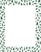 Dark Green Pine Trees Scattered Rug