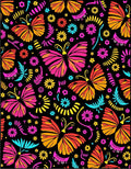 Vibrant Tropical Butterfly Garden Rug
