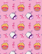 Pink Cartoon Character Repeat Rug