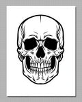 Bold Black Skull Close Up Rug