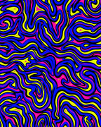 Vivid Electric Swirl Abstract Rug