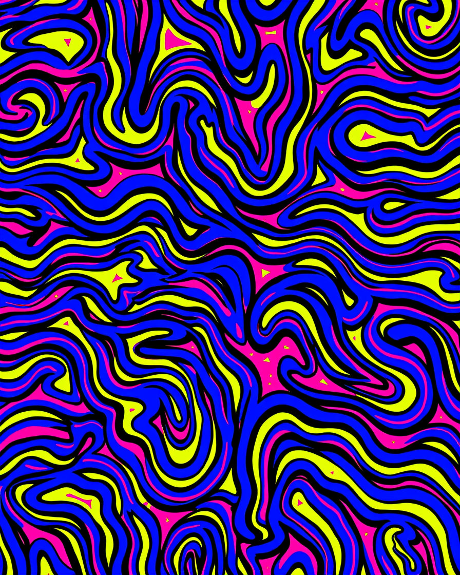Vivid Electric Swirl Abstract Rug
