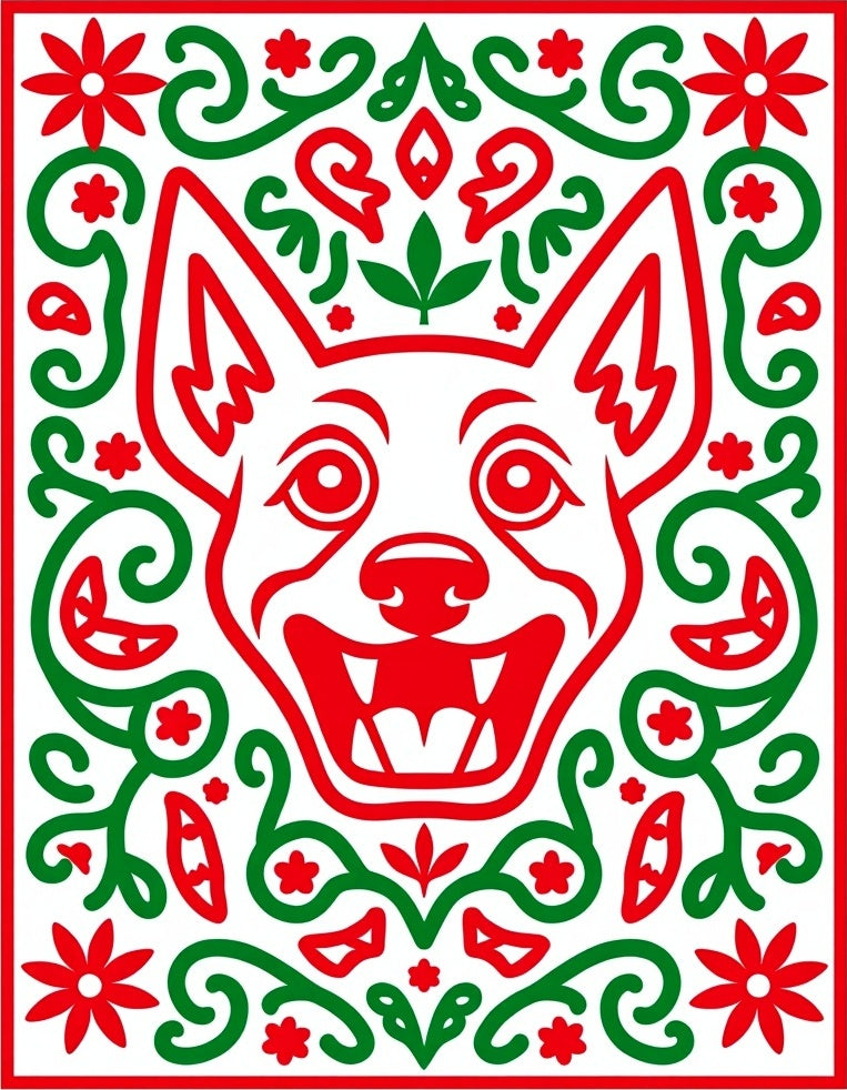 Crimson Fox Floral Swirl Rug