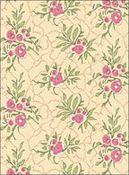 Vintage Pink Rose Botanical Swirls Rug