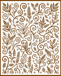 marrn Woodland Sprigs Swirls Ferns Rug