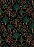 Dark Verdant Pine Woodland Repeating Rug