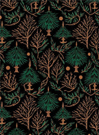 Dark Verdant Pine Woodland Repeating Rug